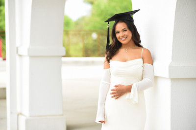 Campus graduation portrait